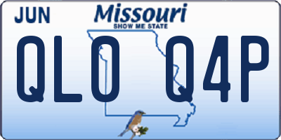 MO license plate QL0Q4P