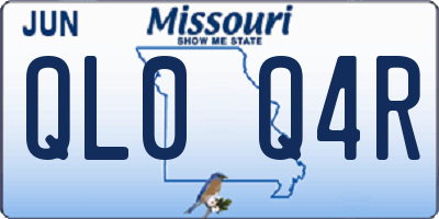 MO license plate QL0Q4R
