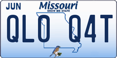MO license plate QL0Q4T