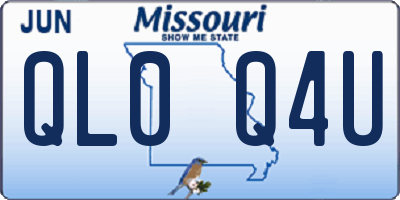 MO license plate QL0Q4U