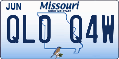 MO license plate QL0Q4W
