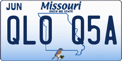 MO license plate QL0Q5A