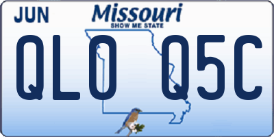 MO license plate QL0Q5C