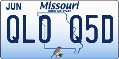 MO license plate QL0Q5D