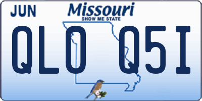 MO license plate QL0Q5I