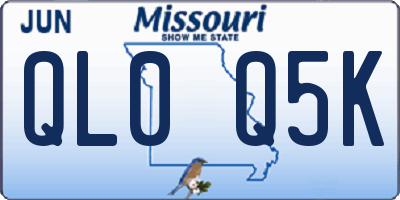 MO license plate QL0Q5K