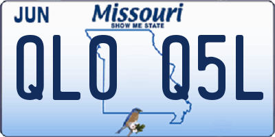 MO license plate QL0Q5L