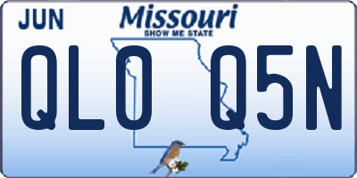 MO license plate QL0Q5N