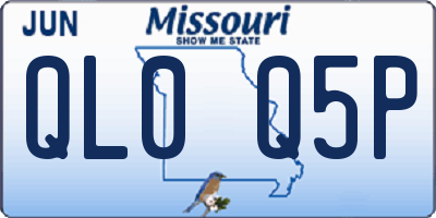 MO license plate QL0Q5P