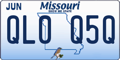 MO license plate QL0Q5Q