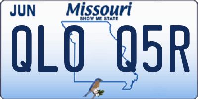 MO license plate QL0Q5R