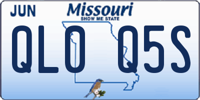 MO license plate QL0Q5S