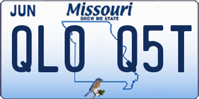 MO license plate QL0Q5T