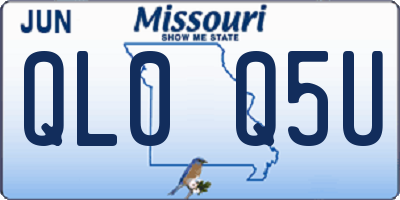 MO license plate QL0Q5U