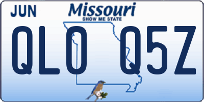 MO license plate QL0Q5Z