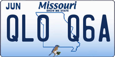 MO license plate QL0Q6A
