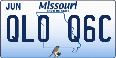 MO license plate QL0Q6C
