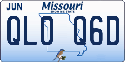 MO license plate QL0Q6D