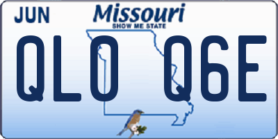 MO license plate QL0Q6E