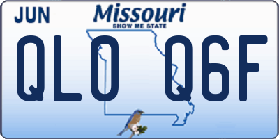 MO license plate QL0Q6F