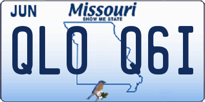 MO license plate QL0Q6I