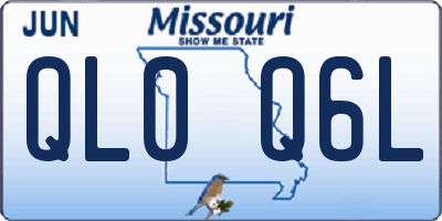 MO license plate QL0Q6L