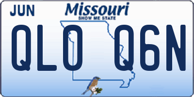MO license plate QL0Q6N