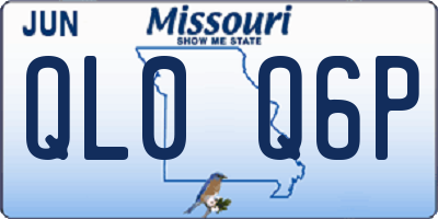 MO license plate QL0Q6P