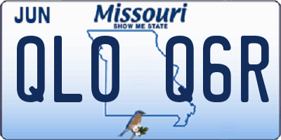 MO license plate QL0Q6R