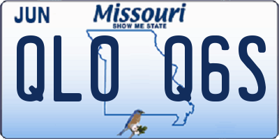 MO license plate QL0Q6S
