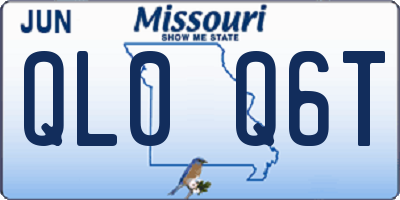 MO license plate QL0Q6T