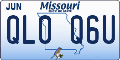 MO license plate QL0Q6U
