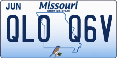 MO license plate QL0Q6V