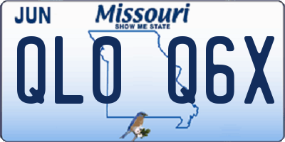 MO license plate QL0Q6X