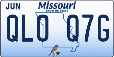 MO license plate QL0Q7G