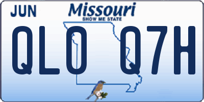 MO license plate QL0Q7H