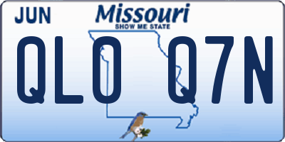 MO license plate QL0Q7N