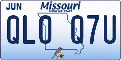 MO license plate QL0Q7U
