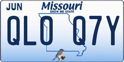 MO license plate QL0Q7Y