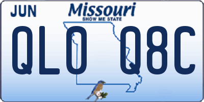 MO license plate QL0Q8C