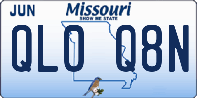 MO license plate QL0Q8N