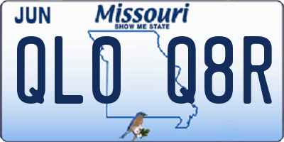 MO license plate QL0Q8R