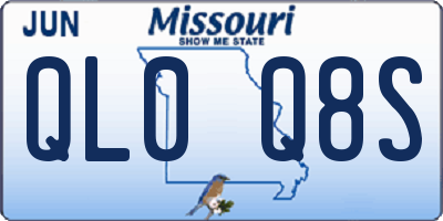 MO license plate QL0Q8S