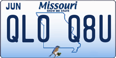 MO license plate QL0Q8U