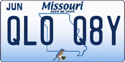 MO license plate QL0Q8Y