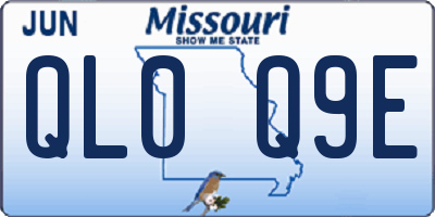 MO license plate QL0Q9E