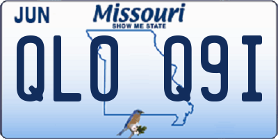 MO license plate QL0Q9I
