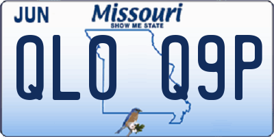 MO license plate QL0Q9P