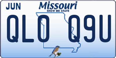 MO license plate QL0Q9U