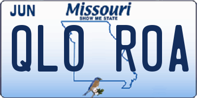 MO license plate QL0R0A
